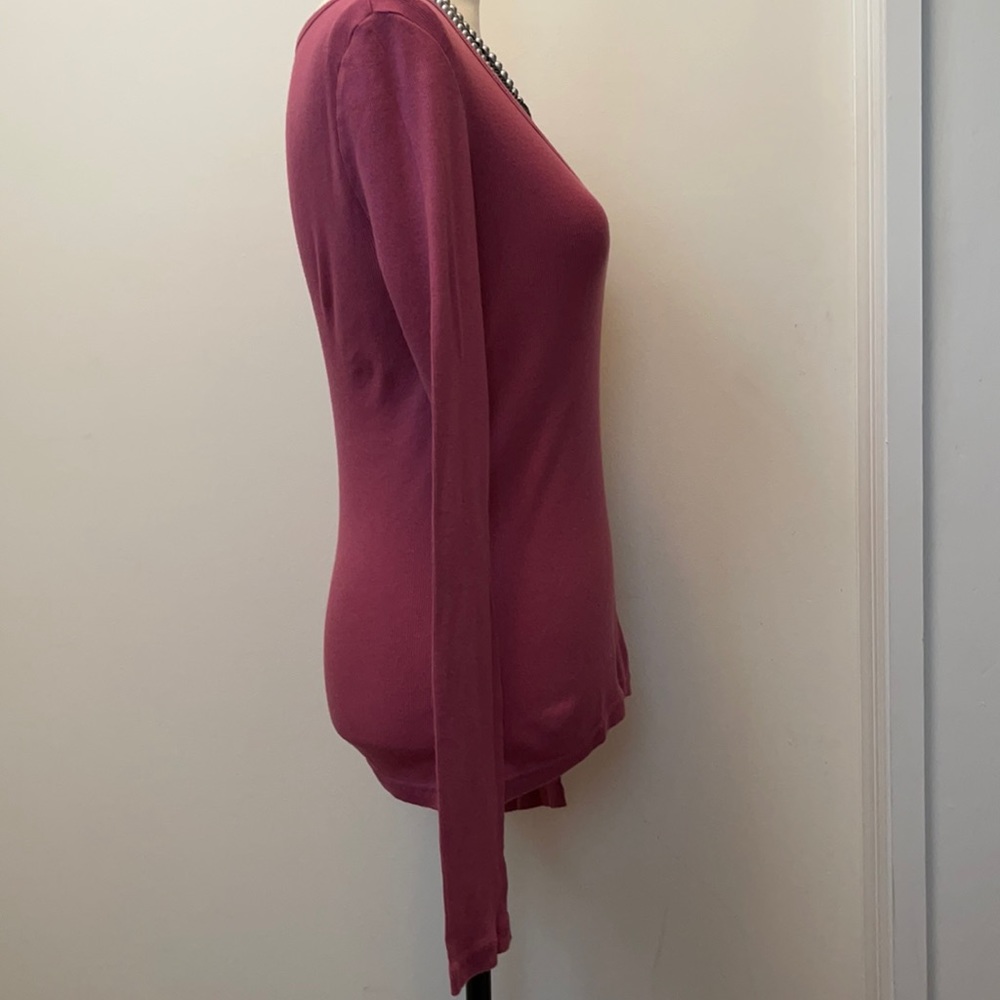 Halogen Ribbed V-Neck Tee - Picture 11 of 15